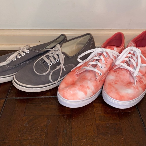 Pink & Grey Pairs of Vans Sneakers - Picture 2 of 8